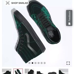 Brand new with tags and box velvet green high top vans